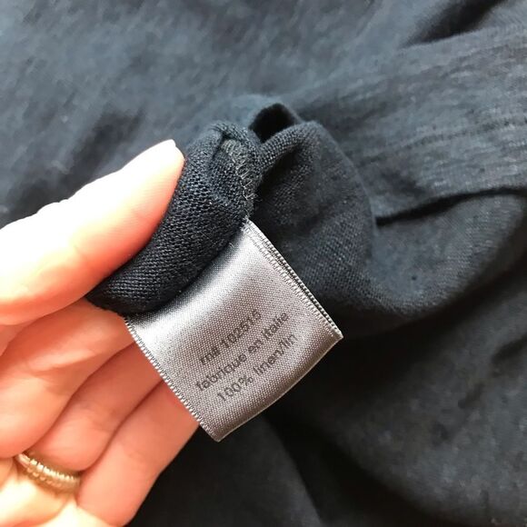 John varvatos black linen v neck tee - Picture 6 of 6